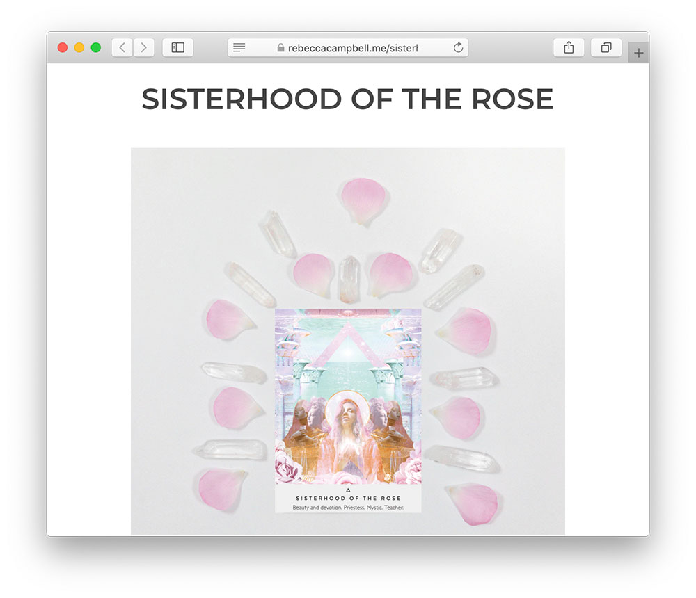 rebecca campbell sisterhood of the rose